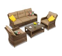 Mobili in technorattan Toledo Coffee 5 marrone Garden Point