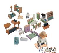 Mobili Per Bambole In Legno - Giocattoli per Case In Miniatura,Mobili In Miniatura Come Giocattoli | Per La Casa Asilo Scuola Viaggio Gioco Di Ruolo Bambini