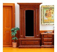 Mobili per Casa Delle Bambole, Guardaroba in Legno, Decorazione, Accessorio per