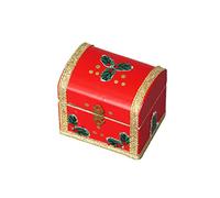 Mobili per casa delle bambole in miniatura con design di agrifoglio dipinto, scala 1:12, accessori decorativi in legno, scatola portaoggetti decorativa, giocattolo per la decorazione della scena della