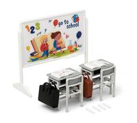Mobili per Casa delle Bambole, Plastica, combinato con 2 banchi, 2 sedie | Materiale plastico, Mobili simulazione bambole, Per esposizione modelli, Per artigiani miniature