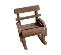 Mobili per Casa delle Bambole, Sedia a Dondolo in Miniatura, Decorazione per La Casa, Mini Sedia a Dondolo per Diorama, Scena in Miniatura sulla Spiag, Marrone Scuro