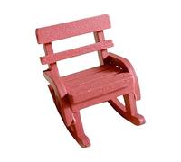 Mobili per Casa delle Bambole, Sedia a Dondolo in Miniatura, Decorazione per La Casa, Mini Sedia a Dondolo per Diorama, Scena in Miniatura sulla Spiag, Rosa
