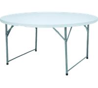 HENDI Tavolo rotondo pieghevole per buffet, AmerBox, senza montaggio, resistente e leggero, per eventi, banchetti e servizio di ristorazione, Ø1500x(H) 740mm, polietilene ad alta densità (HDPE)