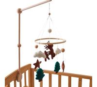 Mobili per Culla,Carillon Animali Della Giungla Con Cervi e in Feltro - per Passeggino Fatti a Mano per Camera dei Bambini Nanna Viaggio Gioco Compleanno