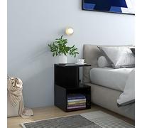 Mobili per La Camera da Letto, Piccola Libreria, Comodino Nero 35x35x55 cm in Truciolato Adatto per Camera da letto, Soggiorno, Corridoio, Ufficio, Bagno, Appartamento