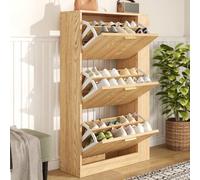 Mobili per scarpe moderni e minimalisti, design a tre porte, grande capacità, scaffali aperti, eleganti e pratici, adatti per ingresso/hall