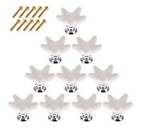 Mobili Pomelli, Lommer 10 pezzi Stella Marina in Ceramica Mobili Manopola Rotonda Fashion Manico in Porcellana Bambini Pomello per Cassetto/Armadi/Armadio, Ceramica, Bianchi, 3.4*3.4*2.4cm