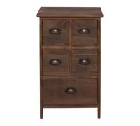 Rebecca Mobili Comodini Mobile bagno Cassettiera Marrone Retrò Vintage 66x40x30 - RE4107