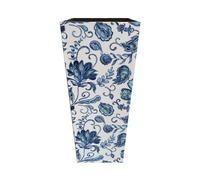 Mobili Rebecca Porta-ombrelli Ombrello Mdf Canvas Bianco Blu Retro 50x21x21
