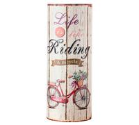 Mobili Rebecca Portaombrelli Porta Ombrelli Canvas Beige Tondo Retro 49x20x20