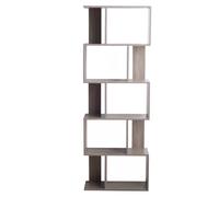 Rebecca Mobili Libreria Moderna, Scaffale Grigio Legno Mdf, Con 5 Mensole, Arredo Cameretta Ufficio - Misure: 169 x 60 x 24 cm (HxLxP) - Art. RE6400