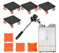 Mobili ruote in movimento, strumento di sollevatore di mobili,Cursori di mobili rotabili a 360 ° da servizio pesante con 4 ruote | Prodotti di movimentazione di materiali anti-slip per magazzino divan