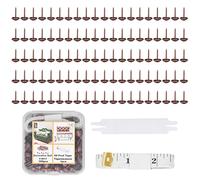 Mobili unghie decorative 100 pezzi 100 pezzi Antique in acciaio carbone decorativo con metro a nastro di stoffa e staffa anti -schiacciamento per decorazioni di artigianato in (Bronzo rosso)