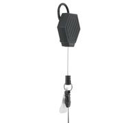 Mobilis Cavo Retrattile per Smartphone & Terminal Mobile HHD - Appeso Tramite Anello Moschettone Metallico o Pinza - Indietro Automatico Magnetico