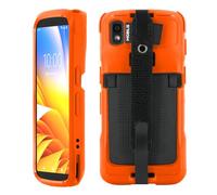 Mobilis Custodia per Zebra TC22 TC27 con Fascia di Presa Anticaduta e Porta-Stylus, Protezione di Grado Militare, Colore ad Alta Visibilità Facile Identificazione (Arancione fluo)