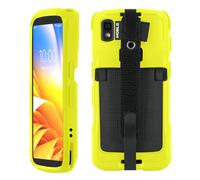 Mobilis Custodia per Zebra TC22 & TC27 con Fascia di Presa e Portapenne | Cover Rinforzata - Mobile Computer - Protezione di Grado Militare - Colore Giallo Fluorescente ad Alta Visibilità e Sicurezza