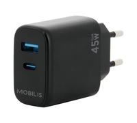 Mobilis Wall Charger 45W 1 USB A+ 1 C Caricabatterie rapido 001363