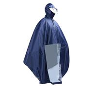 Mobilità Scooter Rain Poncho Poliestere PVC Impermeabile Copertura Della Pioggia Del Veicolo Elettrico Con Strisce Riflettore Per Pioggia Neve Pioggia (Blu navy)