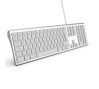 Mobility Lab ML304304 Design Tastiera Touch Wireless con 2 USB per Mac Azerty White and Silver