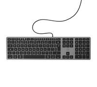 Mobility Lab Clavier Filaire QWERTY per Mac - Connessione USB Plug & Play Affidabile - Tastiera Silenziosa, Design Ultra Slim - Compatibilità Mac Mini, Raccourci Multimédia