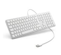 Mobility Lab ML311142 tastiera cablata QWERTZ Layout tedesco ideale per Mac - bianco/argento