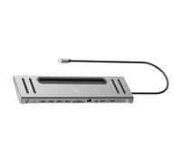 Mobility Lab - Dock USB-C 12 in 1 - 2 HDMI, 4 porte USB 3.0, Ethernet, jack, lettore di schede SD e micro SD - 2 schermi aggiuntivi - Velocità internet veloce 10/100/1000 Mb/s e HDMI 4K