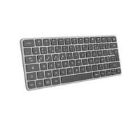 Mobility Lab - KP430W Mini - Tastiera compatta senza fili Multi-connessioni - AZERTY, ricevitore USB 2.4 Ghz + 3 Bluetooth, 12 scorciatoie multimediali, ricarica rapida tramite USB-C - Windows