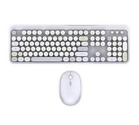 Mobility Lab ML314266 - Tastiera Combo + Mouse Wireless Pure Color - FR AZERTY, tasti piatti e reattivi, design compatto, scorciatoie, tastierino numerico, Compatibilità Windows - Grigio
