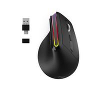Mobility Lab - Mouse Wireless Ergonomico RGB - Precisione regolabile, Ricevitore 2 in 1 USB o USB-C, Connessione Bluetooth, clic silenziosi, Modalità di risparmio energetico