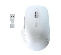 Mobility Lab - Omega - Mouse senza fili Bluetooth - Ergonomico, Ricevitore USB e USB-C, Clic Silenziosi, DPI regolabili, Compatibile con MacOS e Windows - Bianco