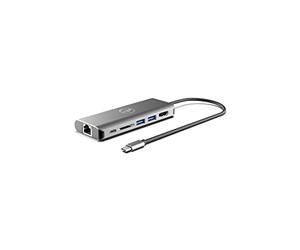 Mobility Lab USB8014 Mini Dock USB-C con 6 Porte - Trasferimento rapido dei Dati - Lettore di schede SD - Jack HDMI - Ideale per Il Tuo Mac