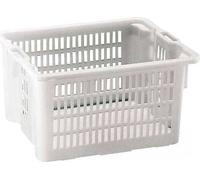 Mobilplastic Cesta Rettangolare Forata per Alimenti 63x44x34 cm Bianco 132/65-N