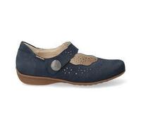 mobils by Mephisto Fabienne Scarpe Donna In Camoscio Nubuk Blu Tacco Fino 25 mm