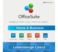 MobiSystems OfficeSuite Home & Business 2023 - Licenza a vita - Documenti, fogli, diapositive, PDF, posta e calendario per 1 PC Windows