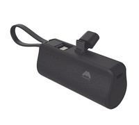 Mobitel Mini Power Bank portatile da 5000 mAh con ingresso USB C Connettore di tipo C integrato e cavo compatibile con iPhone, batteria di backup tascabile Compaitble per iPhone e dispositivi Android