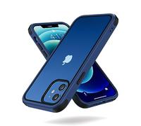 MobNano Cover Compatibile con iPhone 12/12 Pro 6.1 Pollici Sottile Antiurto AntiGraffio, Protettiva Custodia - Blu/Nero