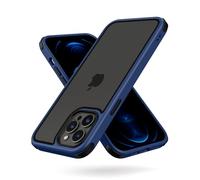 MobNano Cover Compatibile con iPhone 12 Pro Max 6.7 Pollici, Sottile Antiurto, Custodia Protettiva AntiGraffio - Blu/Nero