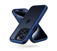 MobNano Cover Compatibile con iPhone 15 Pro, Sottile Antiurto AntiGraffio, Protettiva Custodia Compatibile con iPhone 15 Pro-6.1 Pollici - Blu/Nero