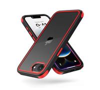 MobNano Cover Compatibile con iPhone 16e, Sottile Antiurto AntiGraffio, Protettiva Custodia Compatibile con iPhone 16e - Nero/Rosso