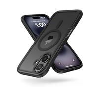 MobNano cover for iPhone 16 magnetica, compatibile con MagSafe, cover magnetica colorata per iPhone 16, Protezione Antiurto di Livello Militare, Retro Resistente ai Graffi - Nero