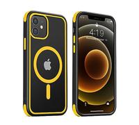 MobNano Custodia magnetica ibrida trasparente per iPhone 12, iPhone 12 Pro, [ricarica wireless + supporto MagSafe] in silicone antiurto duro trasparente per esterni Football Phone 12 12pro cover