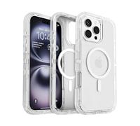 MobNano Custodia protettiva per iPhone 16 Pro Max, compatibile con MagSafe, resistente, antiurto e antiurto, trasparente, magnetica, antiurto, trasparente