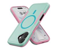MobNano DBM - Custodia per iPhone 16, colore: Verde/Rosa