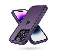 MobNano Cover Compatibile con iPhone 14 Pro 6.1 Pollici, Sottile Antiurto, Custodia Protettiva AntiGraffio - Porpora/Nero