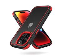 MobNano for cover iPhone 14 Pro Max, cover colorata per iPhone 14 Pro Max, Protezione Antiurto di Livello Militare, Retro Resistente ai Graffi, Custodia iPhone - Nero/Rosso
