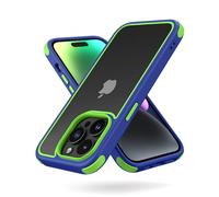 MobNano for cover iPhone 14 Pro Max, cover colorata per iPhone 14 Pro Max, Protezione Antiurto di Livello Militare, Retro Resistente ai Graffi, Custodia iPhone - Blu/Verde