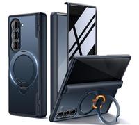 MOBOSI Supporto magnetico con anello rotante a 360° per Samsung Galaxy Z Fold 6, compatibile con Magsafe, protezione per cerniera Mil-Grade da 4,7 m, custodia sottile con cavalletto girevole per Z