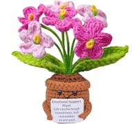 mobumeia Pocket Hug Fiore Positivo, Fiori lavorati a Maglia Positivi e Creativi, con Carta di Energia Positiva, Regali Positivi, Fiori Uncinetto, Supporto Emotivo per i Regali Migliori Amici