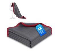 mobumeia Set di 4 Panni Magic Microfibra Carbonio 400 GSM, Panno Asciugamani Senza Aloni Catturapolvere Assorbenti Lucida, Strofinacci Pulire Vetri Pavimenti Bagno Casa Cucina Auto Moto